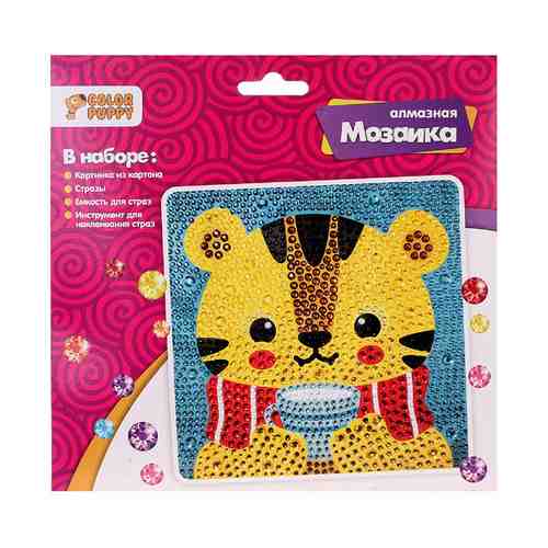 Алмазная мозаика Color Puppy Тигренок 19 х 19 см