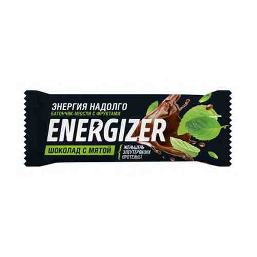 Батончик-мюсли Energizer с фруктами Шоколад с мятой 40 г