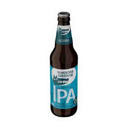 Безалкогольное пиво Волковская пивоварня IPA светлое нефильтрованное непастеризованное 0,5 л