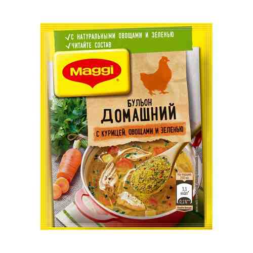 Бульон Maggi домашний с курицей овощами и зеленью быстрого приготовления 100 г