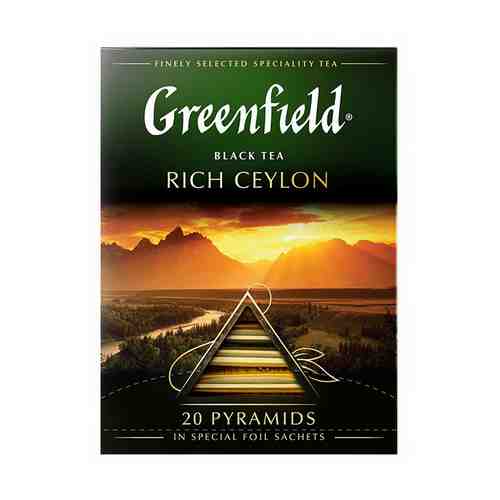 Чай черный Greenfield Rich Ceylon в пирамидках 2 г 20 шт