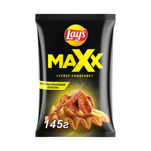 Чипсы картофельные Lay's Maxx Куриные крылышки барбекю 145 г