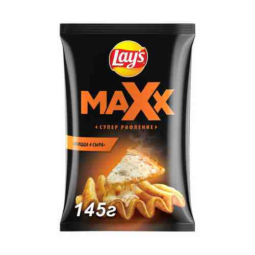 Чипсы картофельные Lay's Maxx Пицца 4 сыра 145 г