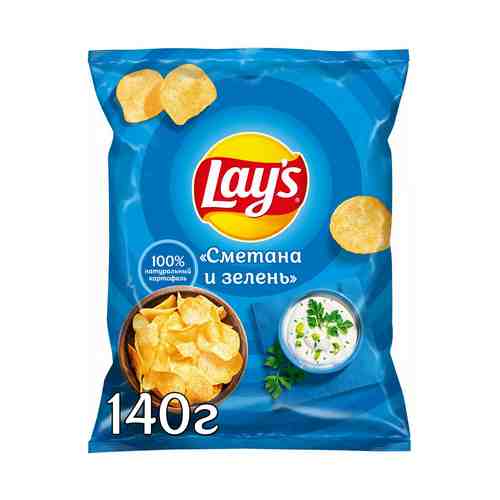 Чипсы картофельные Lay's сметана-зелень 140 г