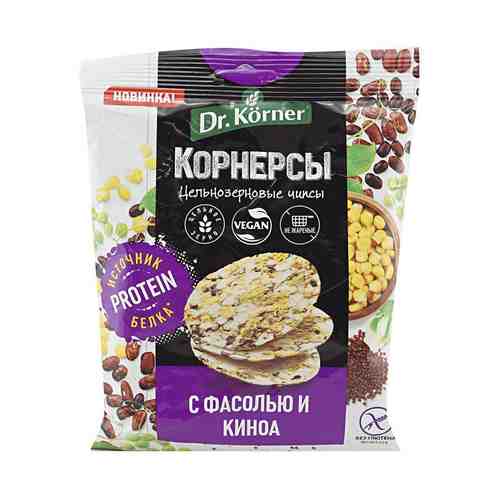 Чипсы кукурузно-рисовые Dr.Korner с горошком фасолью и киноа 50 г