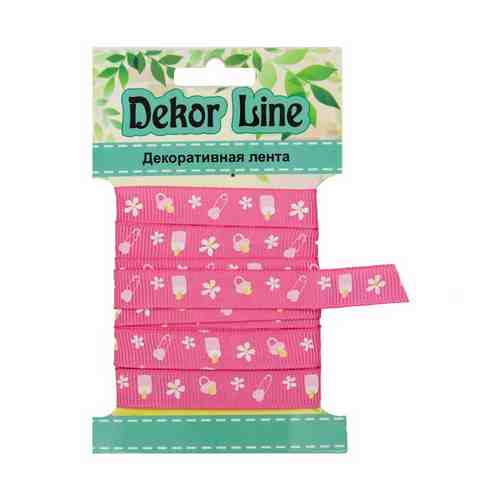 Декоративная лента Айрис Dekor Line Детская репс розовая 3 м х 10 мм