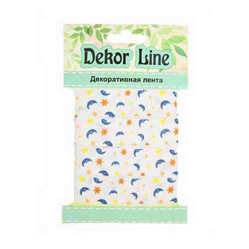 Декоративная лента Айрис Dekor Line Месяц репс белая 3 м х 15 мм