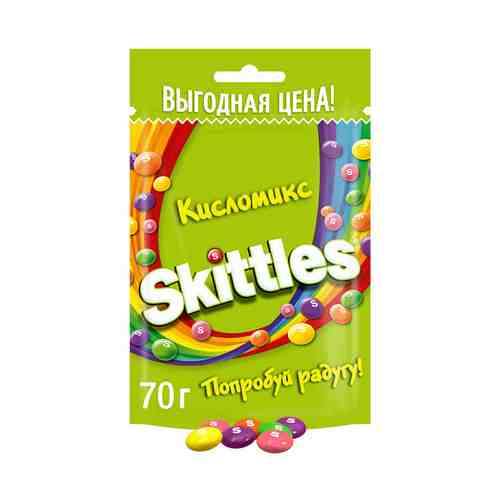 Драже Skittles Кисломикс в разноцветной глазури 70 г