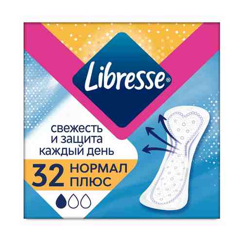 Ежедневные прокладки Libresse Dailyfresh plus normal 32 шт