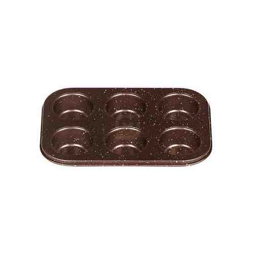 Форма для выпечки кексов MoulinVilla Brownstone BBWM-006 26,7 х 18,6 см 6 шт