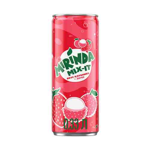 Газированный напиток Mirinda Mix-It клубника-личи 0,33 л
