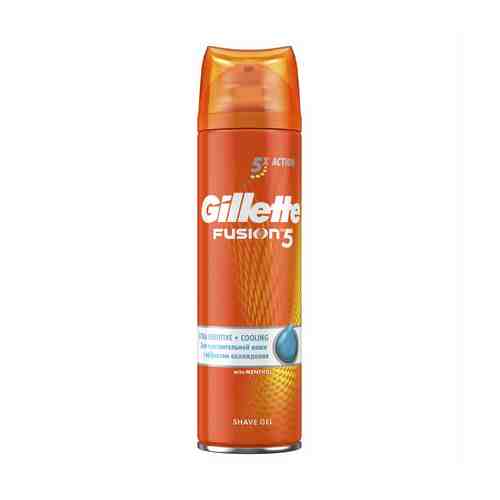Гель для бритья Gillette Fusion5 Ultra Sensitive Cooling для чувствительной кожи охлаждающий мужской 200 мл