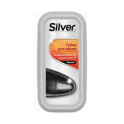 Губка для обуви Silver Express придающая блеск широкая черная