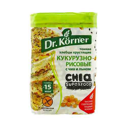 Хлебцы кукурузно-рисовые Dr. Korner с чиа и льном 100 г