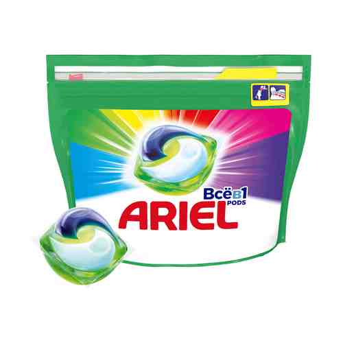 Капсулы Ariel Pods Все в 1 Color для цветного белья 60 шт