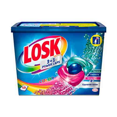 Капсулы для стирки Losk Power Caps Color 18 шт