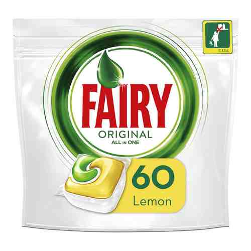 Капсулы Fairy Original All In One Лимон для посудомоечной машины 60 шт