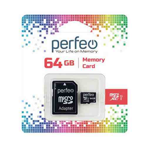 Карта памяти Perfeo MicroSDXC 64 Гб класс 10