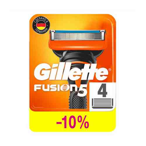 Кассета для бритвенного станка Gillette Fusion5 5 лезвий 4 шт
