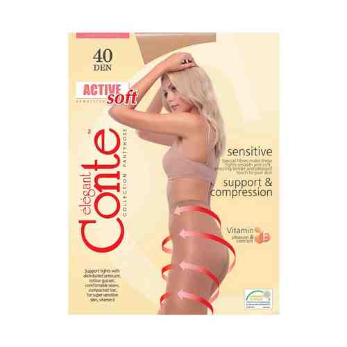 Колготки женские Conte Active Soft natural 40 Den р 6