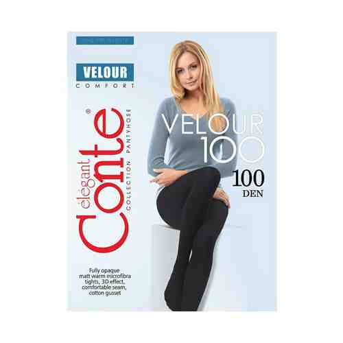 Колготки женские Conte Velour Anthracite серый 100 Den р 2