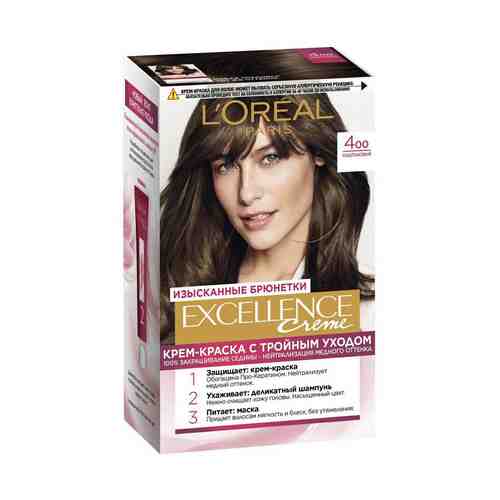 Крем-краска для волос L'Oreal Paris Excellence Creme 4.00 Каштановый 176 мл