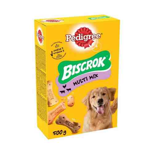 Лакомство Pedigree Biscrok Косточки бисквитные для собак 500 г