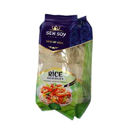 Макаронные изделия Sen Soy Rice Noodles Рисовая Лапша в гнездах 400 г