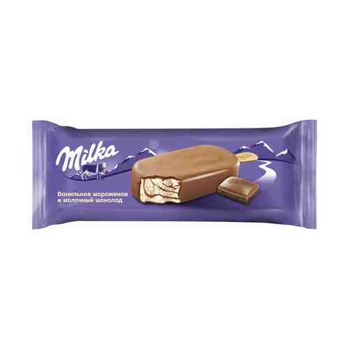 Мороженое сливочное Milka с шоколадным соусом 62 г