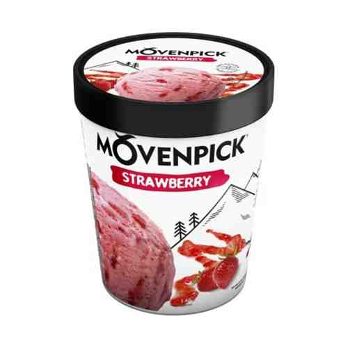 Мороженое сливочное Movenpick Клубничное 7,5% БЗМЖ 290 г