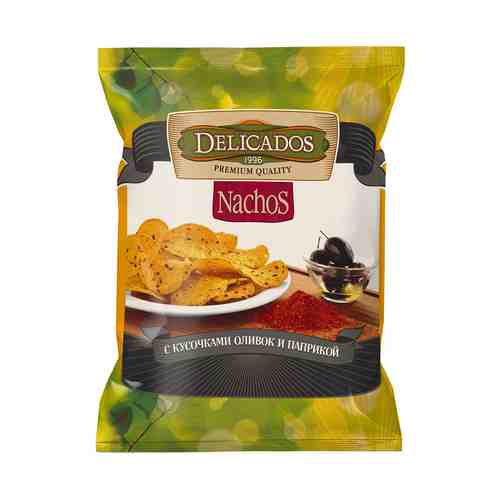 Начос кукурузные Delicados Nachos с кусочками оливок и паприкой 150 г