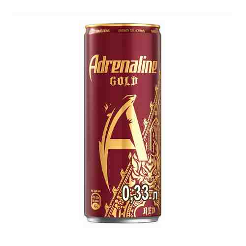 Напиток энергетический Adrenaline Rush Gold Red газированный безалкогольный 0,33 л
