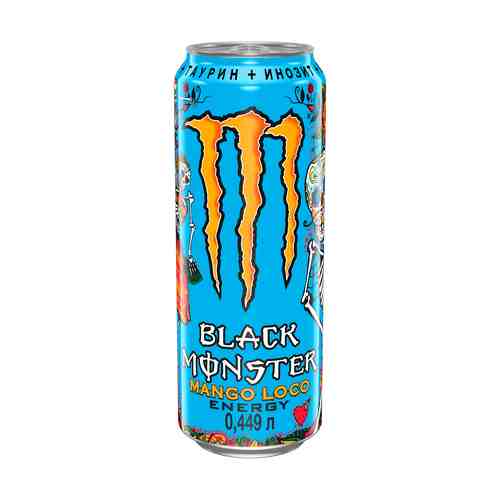 Напиток энергетический Black Monster Mango Loco безалкогольный 449 мл