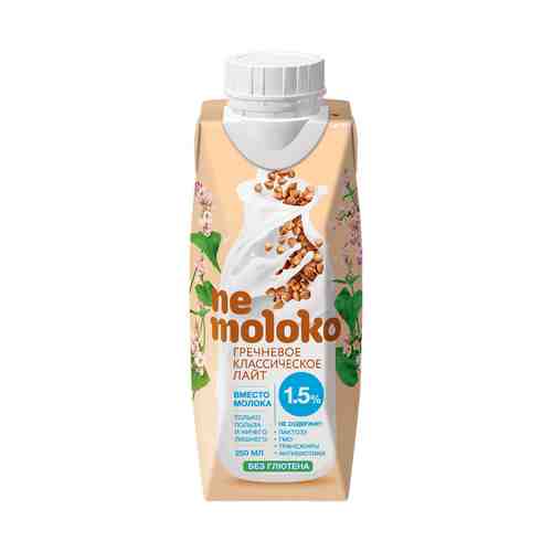 Напиток гречневый Nemoloko Классический лайт обогащенный кальцием и витамином В2 1,5% 250 мл