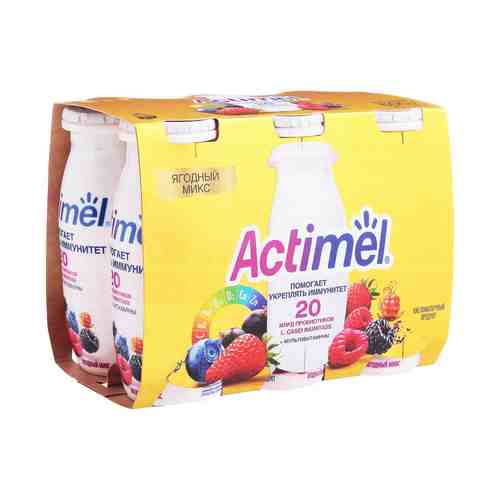 Напиток кисломолочный Actimel Ягодный микс 2,5% БЗМЖ 100 г