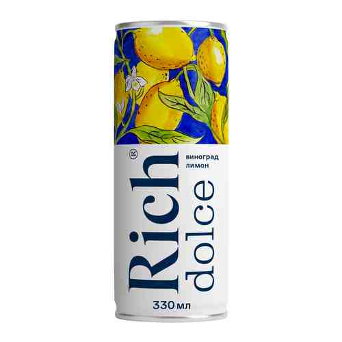 Напиток сокосодержащий Rich Dolce виноград-лимон 330 мл