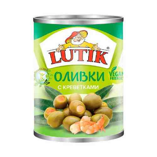 Оливки Lutik зеленые с креветками 280 г