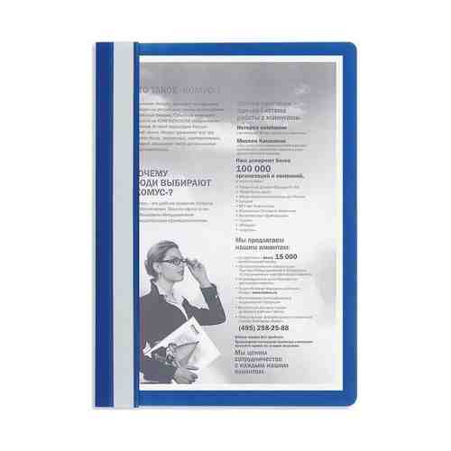 Папка-скоросшиватель Attache A4 прозрачная синяя 10 шт
