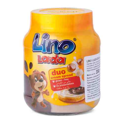 Паста Lino Lada Duo орехово-молочная с фундуком и какао 350 г
