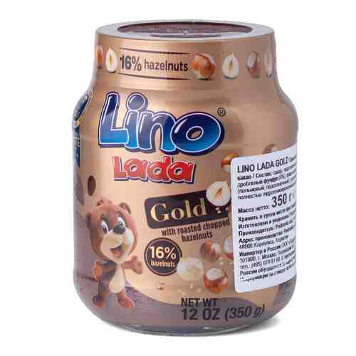 Паста Lino Lada Gold ореховая с фундуком и какао 350 г