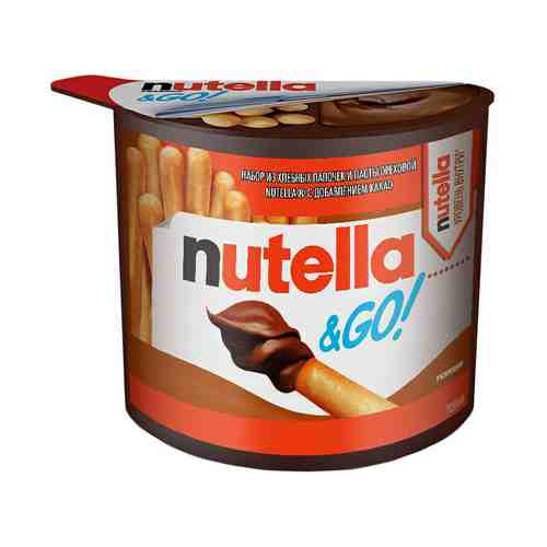Паста Nutella Go ореховая с какао с хлебными палочками 52 г
