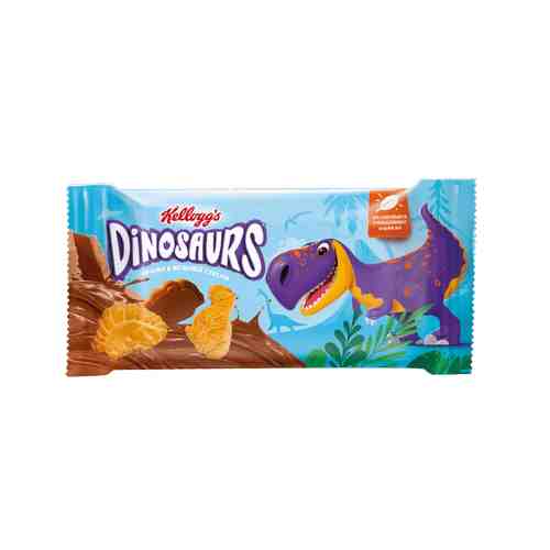 Печенье Kellogg's Dinosaurs сахарное в молочной глазури 127 г