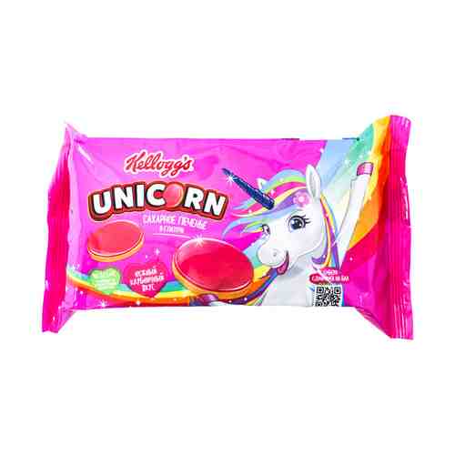 Печенье Kellogg's Unicorn сахарное в глазури с клубникой 105 г