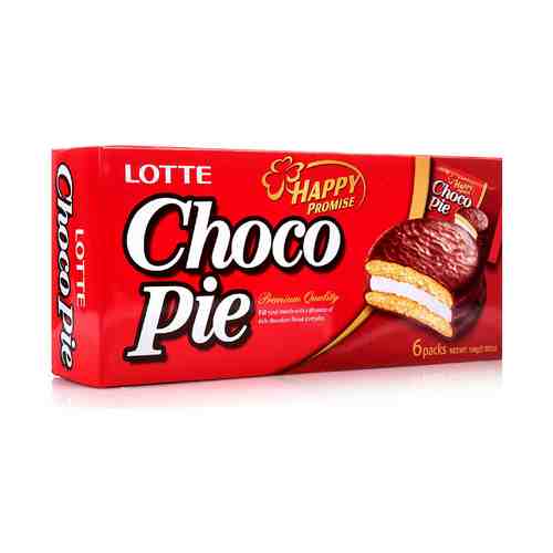 Печенье Lotte Choco Pie в шоколадной глазури 168 г