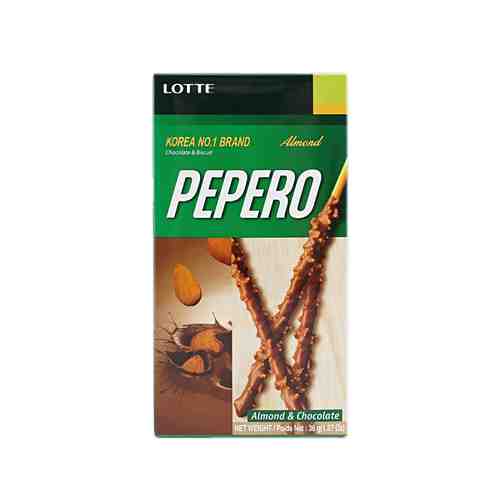 Печенье Pepero Almond Соломка с шоколадом и миндалем 36 г