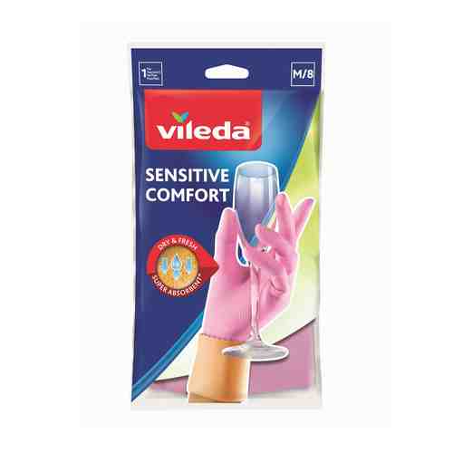 Перчатки Vileda Sensitive Comfort для деликатных работ M