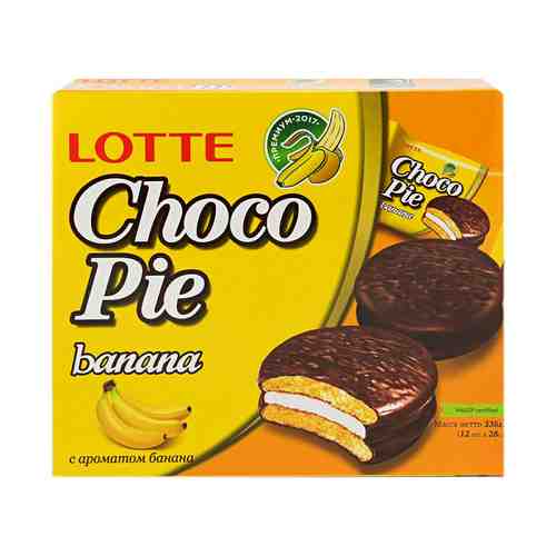Пирожные Lotte Choco Pie банан 336 г