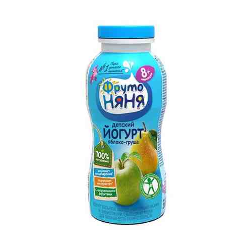 Питьевой йогурт детский Фрутоняня яблоко-груша с 8 месяцев 2,5% БЗМЖ 200 г