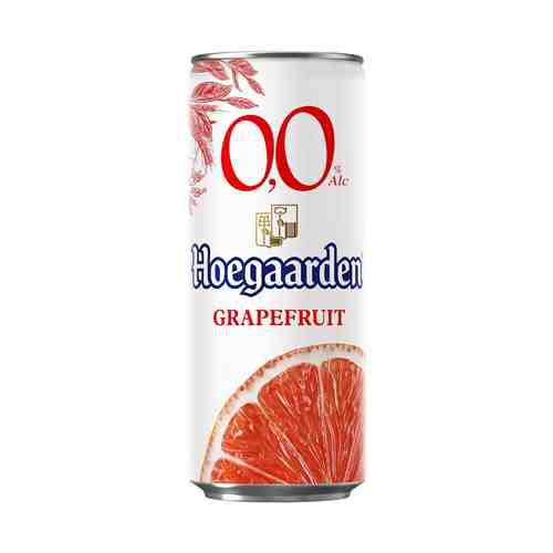 Пивной напиток безалкогольный Hoegaarden Grapefruit светлый нефильтрованный пастеризованный 0,33 л