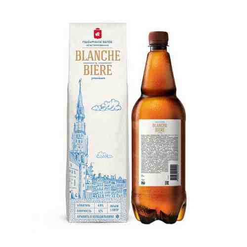 Пивной напиток Blanche Bier светлый 4,8% 1 л